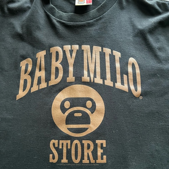 Men’s Bathing Ape Baby Milo t-shirt in XL in black and brown - Picture 2 of 9